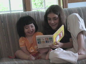 Raimi and Abby reading